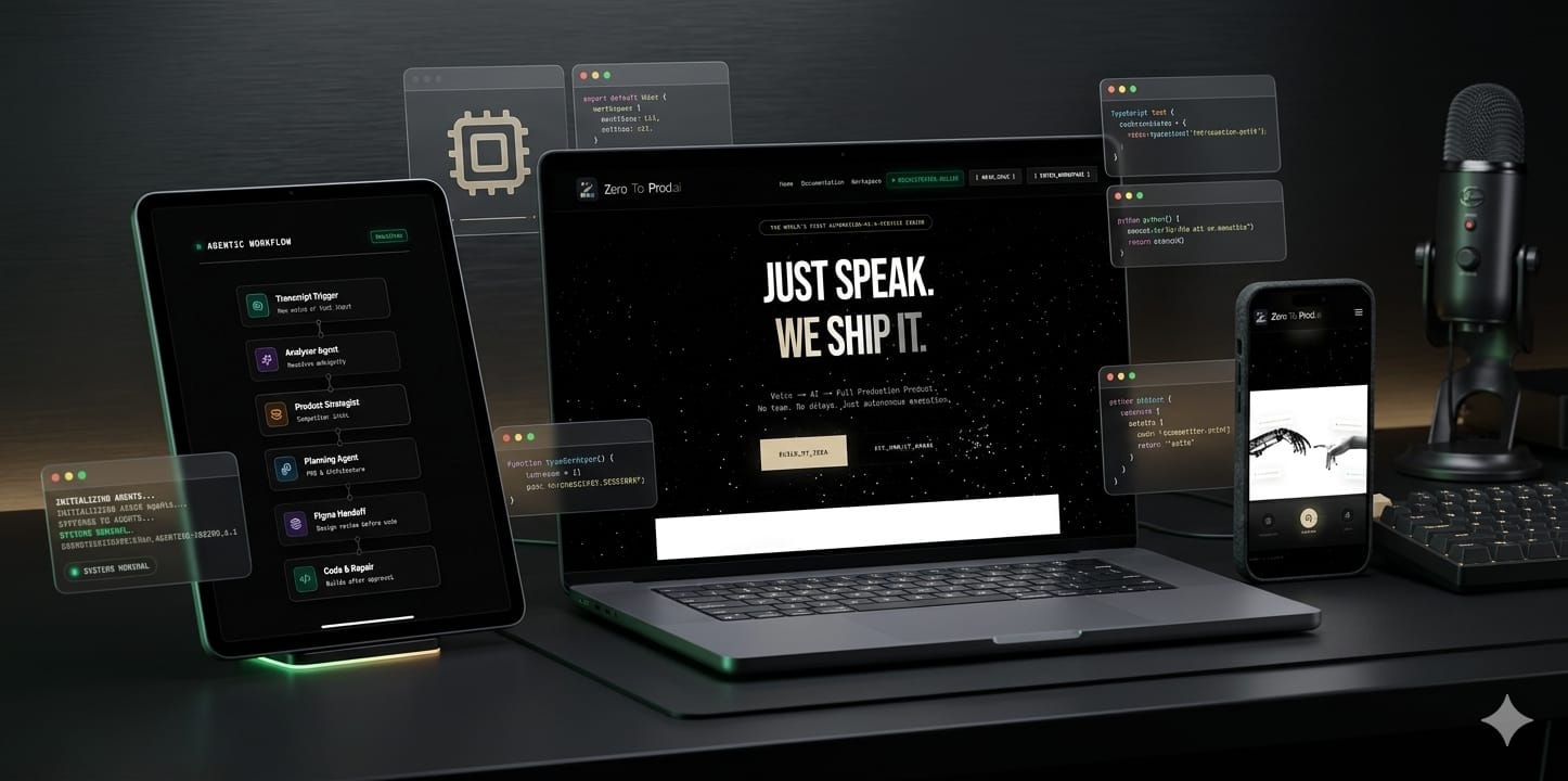 ZeroToProd.ai - Voice-to-Product Generation System
